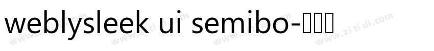 weblysleek ui semibo字体转换